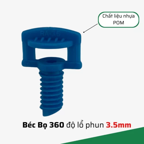 Béc bọ tưới phun mưa 360 độ lỗ phun 3.5mm, bán kính tưới : 0 – 1.4m (bịch 100 cái)