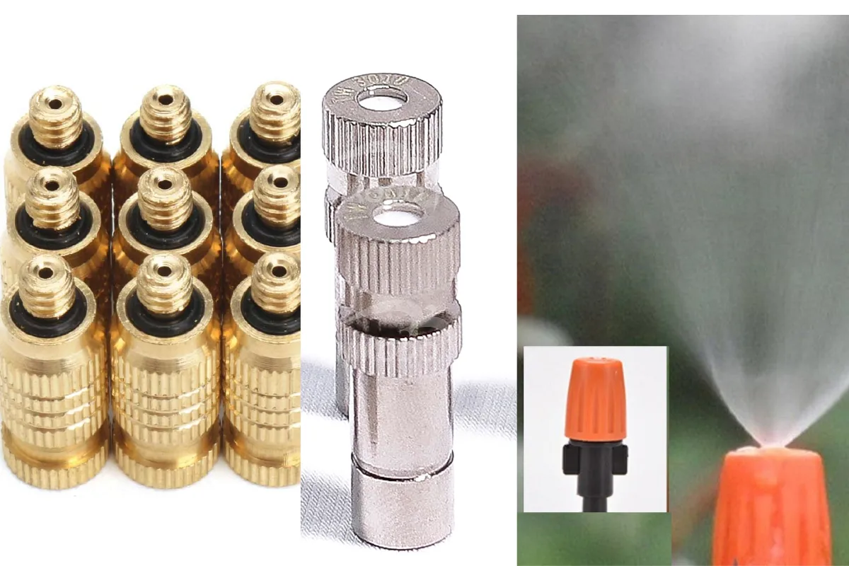 Thiết Bị Phun Sương【 Nhà Phân Phối Sỉ & Lẻ Thiết Bị Phun Sương】 Chọn mua béc phun sương làm mát chuẩn nhất vat lieu che tac bec phun suong