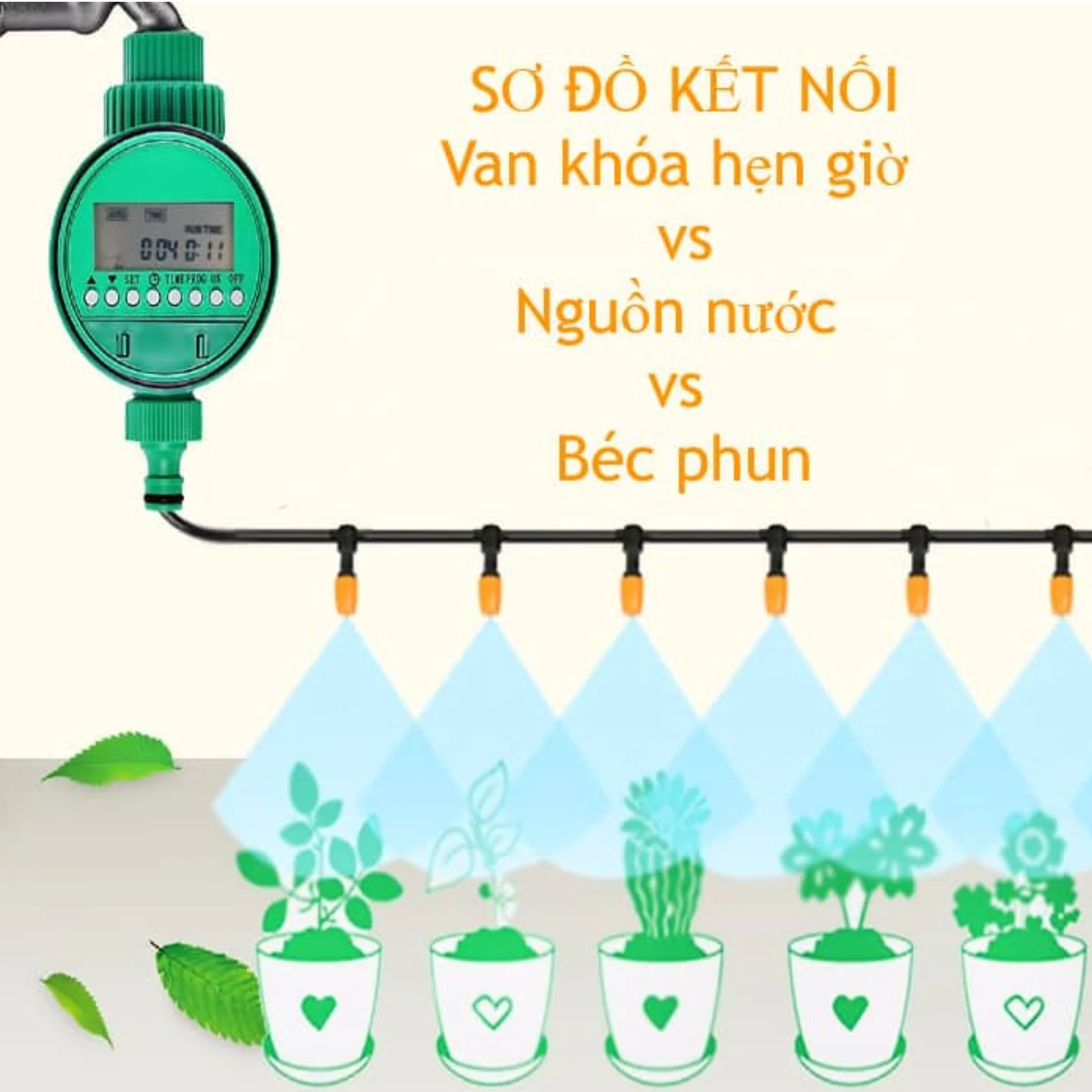 so do lap dat cua bo hen gio tuoi nuoc tu dong dung pin lcd dh605